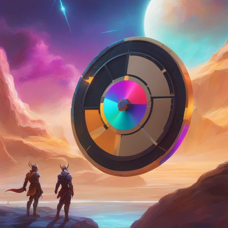 Vibrant and modern digital illustration depicting a hypothetical pie chart showcasing Solana and Ethereum’s TEV comparison, colorful and engaging design, Artstation HQ, by Peter Mohrbacher and Donato Giancola