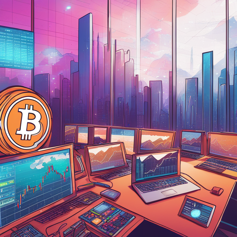 hand-drawn digital illustration, Artstation HQ, digital art, creatively representing Bitcoin’s dominance and market cap with sleek, modern design elements