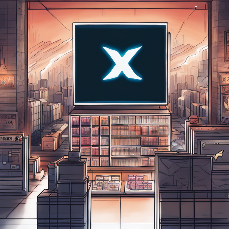 hand-drawn digital illustration of XRP's resilience in the market, Artstation HQ, dynamic composition, modern, abstract financial growth, digital art