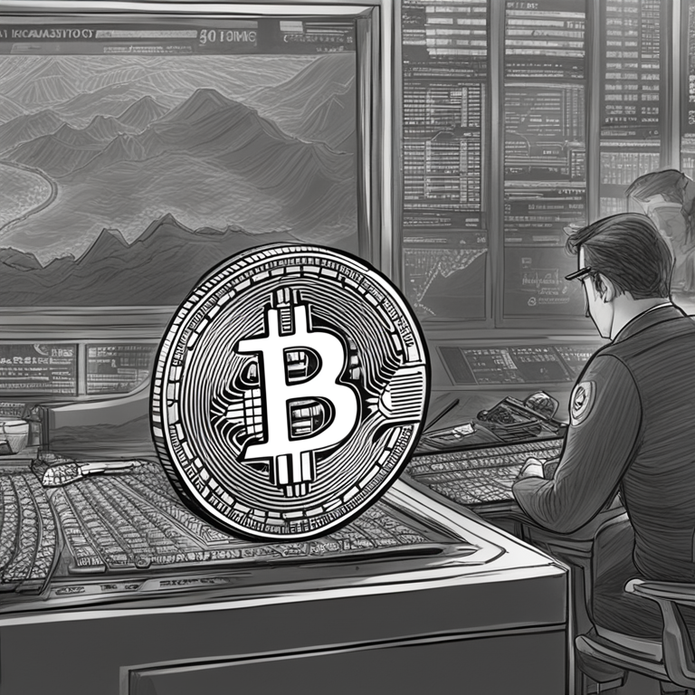 a close-up digital art of Bitcoin investments being made by Canadian banks, with logos of BlackRock, Grayscale, and Fidelity in the background, Artstation HQ, hand-drawn digital illustration