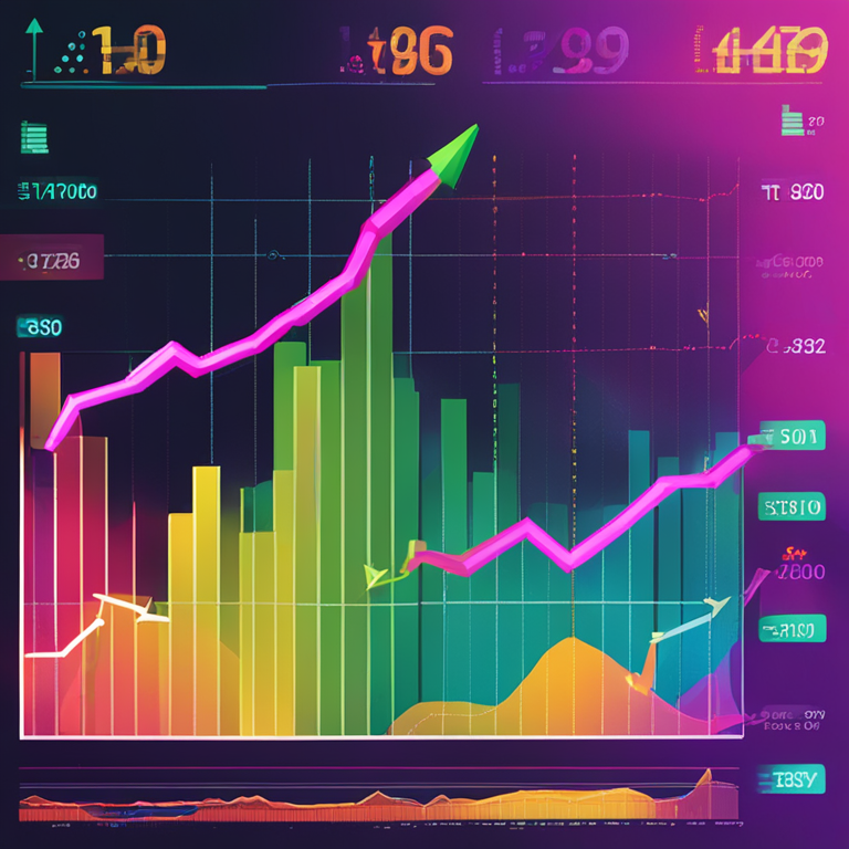 illustrative art showing the dynamics of spot copy trading, with financial charts and user interactions, colorful and detailed