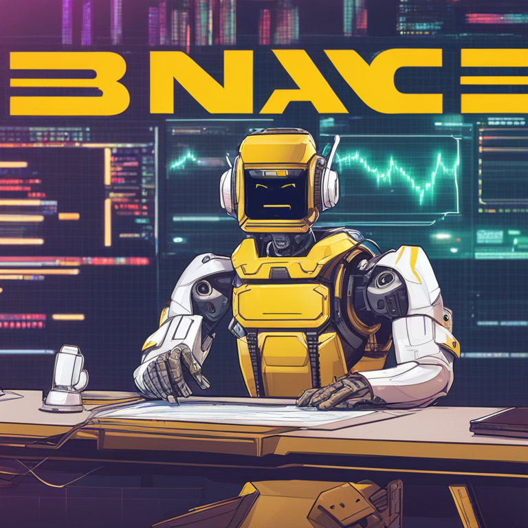 Binance automated trading bots, hand-drawn digital illustration, Artstation HQ, digital art