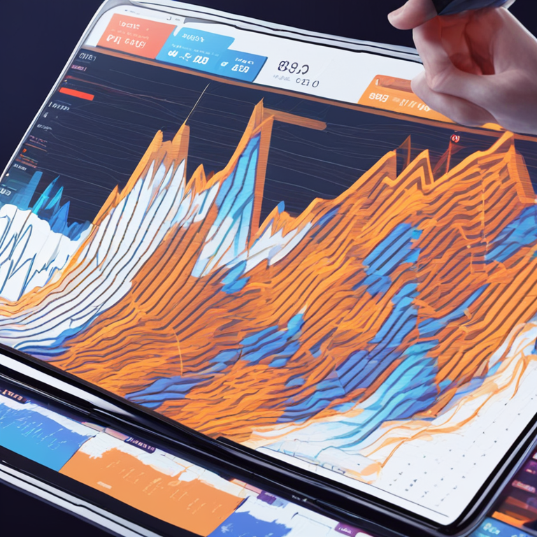 hand-drawn digital illustration, Artstation HQ, digital art, Bitcoin and cryptocurrency charts, fluctuating cryptocurrency prices, abstract representation of market dynamics, trending on Artstation