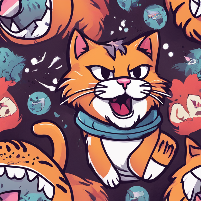 Digital illustration of Roaring Kitty with meme icons, hand-drawn digital illustration, Artstation HQ, digital art