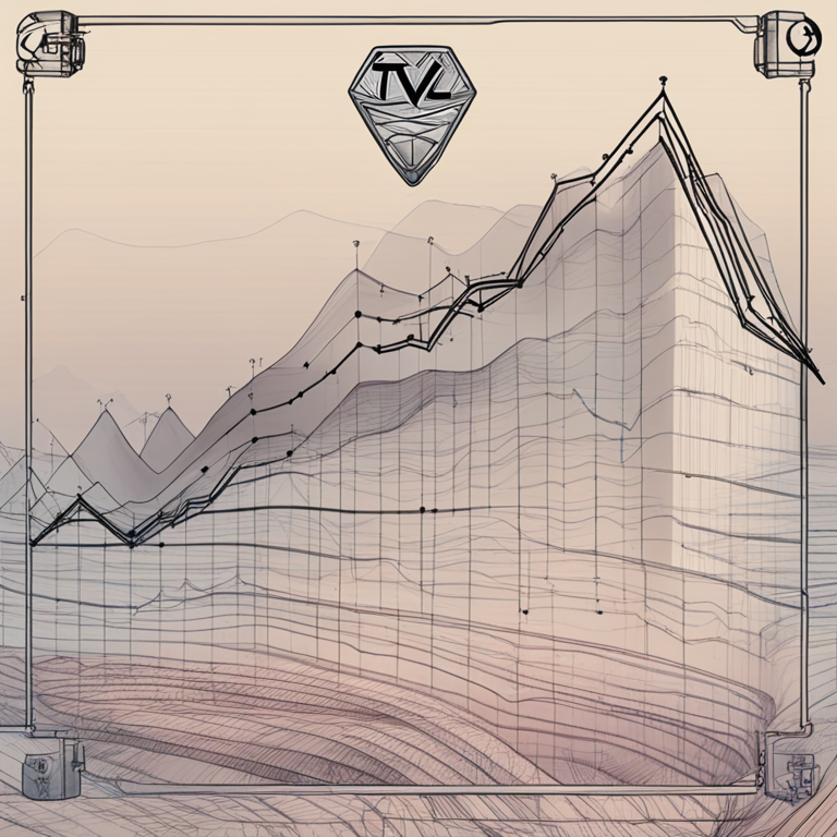 Graph showing the staggering increase in TVL on Base and other blockchain platforms due to memecoin surge, hand-drawn digital illustration, Artstation HQ, digital art