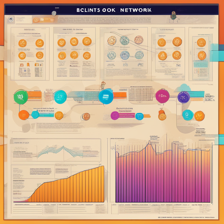 Bitcoin network activity comparison chart, digital art, hand-drawn illustration, Artstation HQ, vibrant colors, contrasting past and present, informative infographic, digital finance