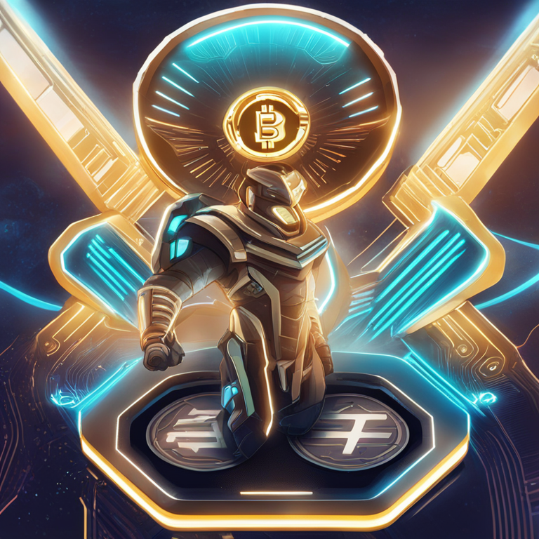 digital illustration of EGLD cryptocurrency token, futuristic and dynamic, Artstation HQ style