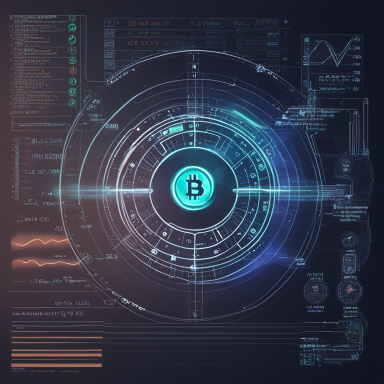 hand-drawn digital illustration, technical diagram of EWMA function in context of Bitcoin Cash, Artstation HQ, digital art, complex mathematical functions, futuristic design, trending on Artstation