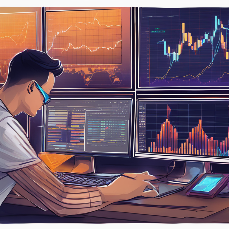 hand-drawn digital illustration, Artstation HQ, digital art, investors analyzing market trends, abstract cryptocurrency graphs, dynamic elements