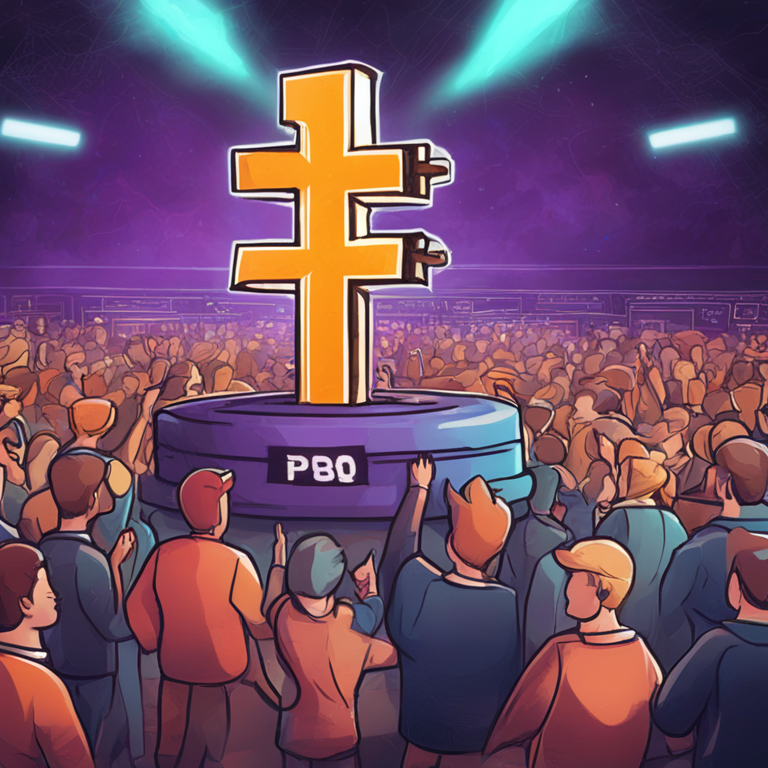 digital hand-drawn illustration of a public poll indicating strong opinions on cryptocurrency, Artstation HQ, digital art