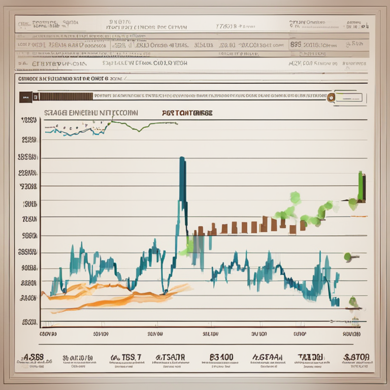 illustrative chart comparing Toncoin's and Bitcoin's performance over time, hand-drawn, Artstation HQ, digital art, sharp graphical representation, futuristic, clean design, trending on Artstation