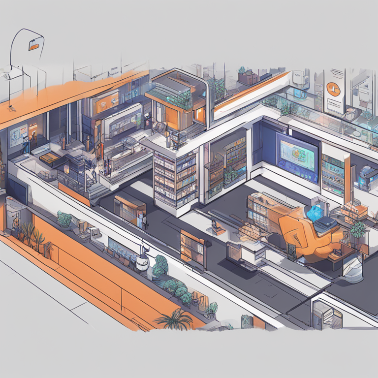 Hand-drawn digital illustration of TradFi and DePIN integration, digital art, futuristic payment systems, Artstation HQ, modern financial ecosystem