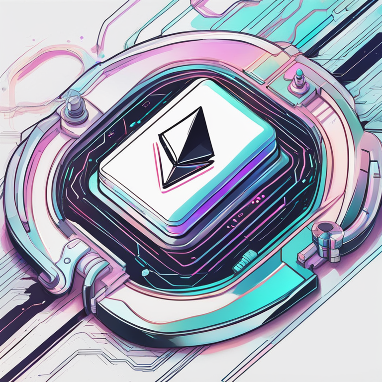 hand-drawn digital illustration, Artstation HQ, digital art, Ethereum account abstraction interface with futuristic elements, multi-chain control, secure login options, vibrant and sleek design