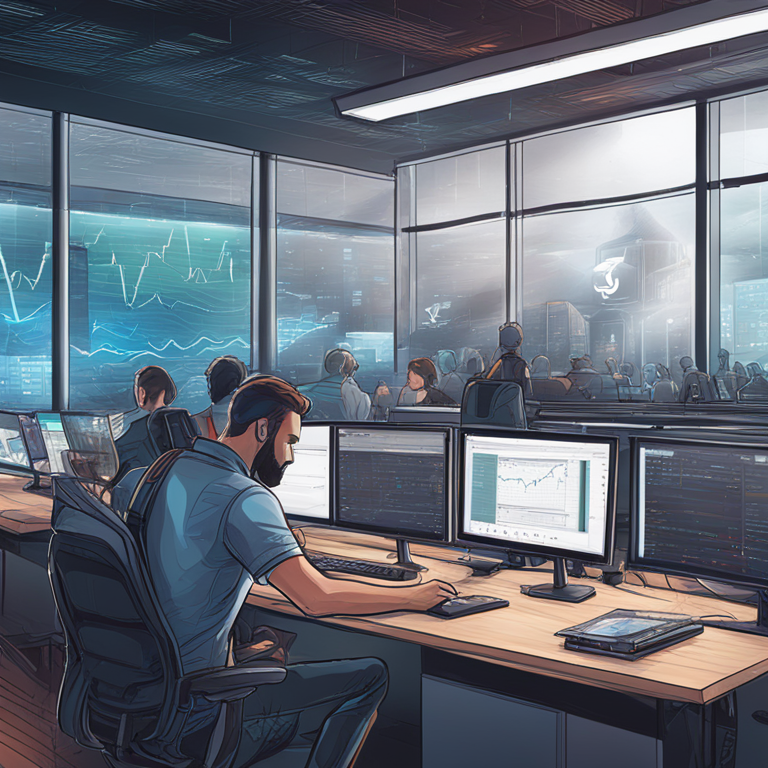 hand-drawn digital illustration of financial technology collaboration, Artstation HQ, digital art, visually striking, innovative, detailed work by top artists in the field