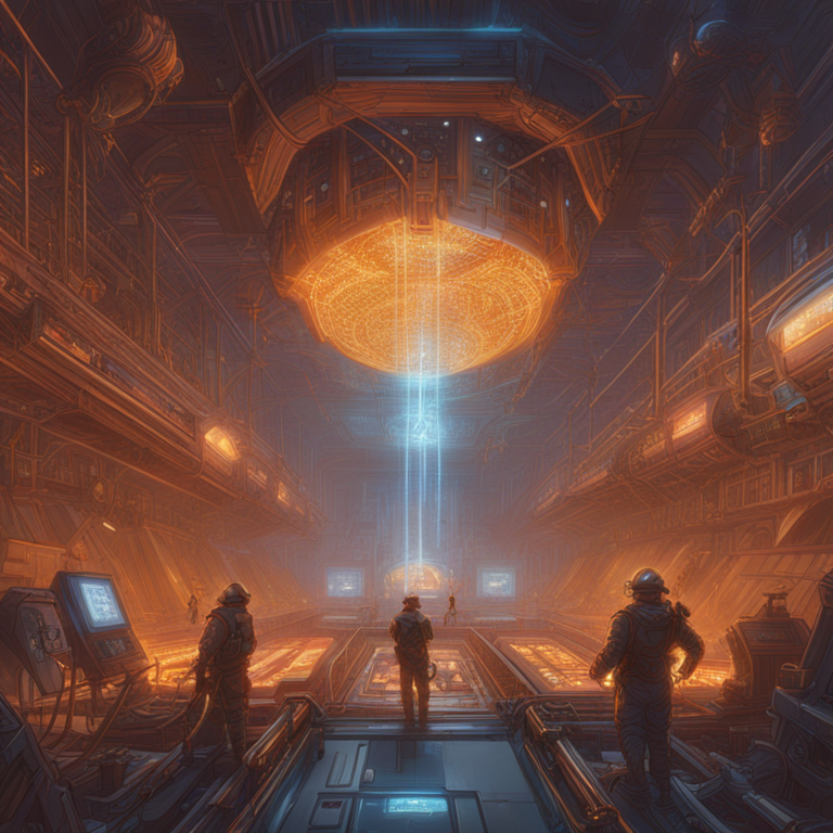 Hand-drawn digital illustration depicting the convergence of Bitcoin mining and AI technology, art by Peter Mohrbacher and Donato Giancola, showcasing futuristic data centers, vibrant colors, and detailed operations, trending on Artstation, digital art