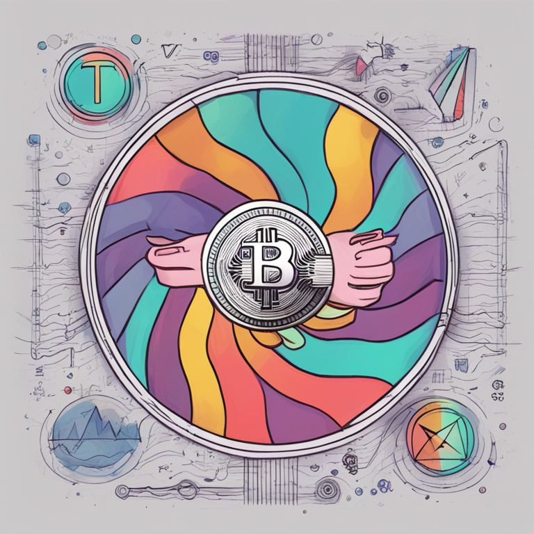 Exciting and fluctuating Toncoin digital crypto graph, hand-drawn digital illustration, Artstation HQ, digital art