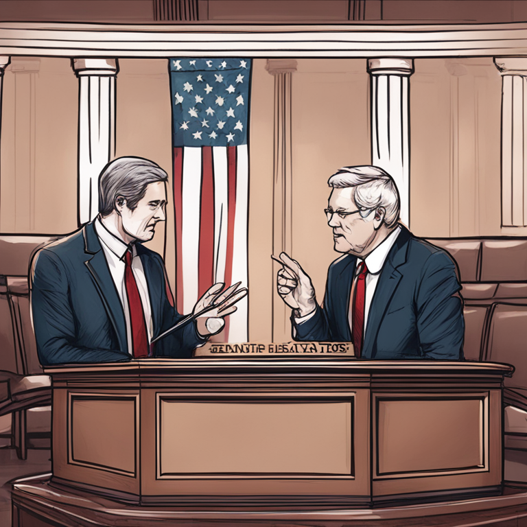 Senators debating in the US Senate, hand-drawn digital illustration, Artstation HQ, digital art