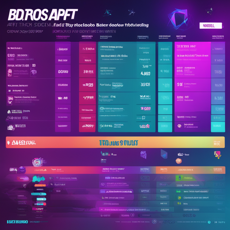 Infographic of Blast's token airdrop schedule, digital art, Artstation HQ, modern design, vibrant colors, clear typography, by top digital artists