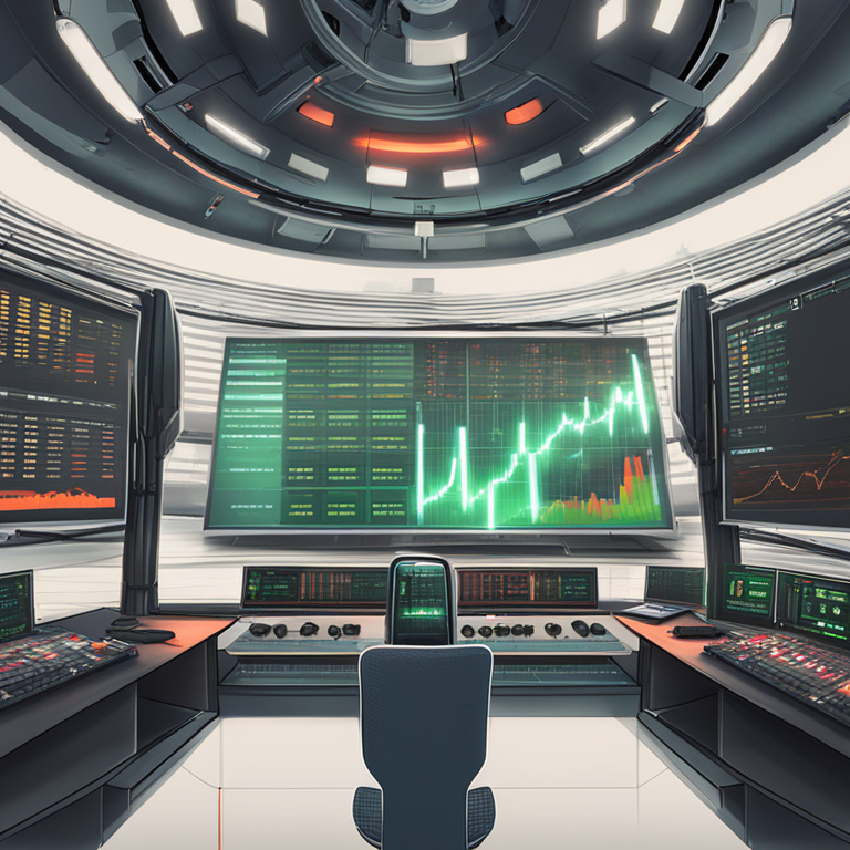 Illustration of technical indicators showing mixed signals, Artstation HQ, digital art