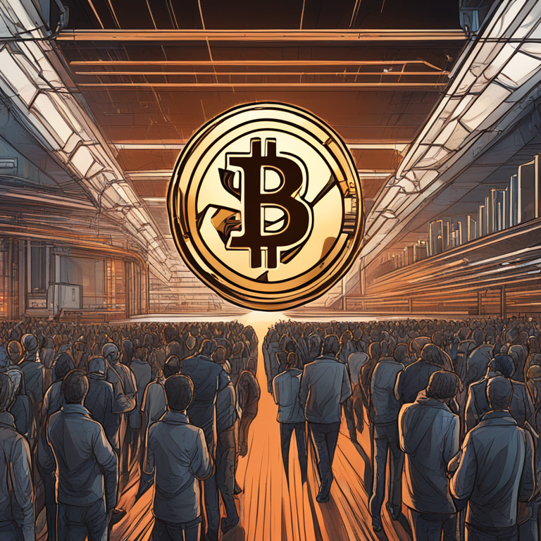 hand-drawn digital illustration, Artstation HQ, digital art, depiction of large companies investing billions in Bitcoin, Bitcoin logo, corporate setting