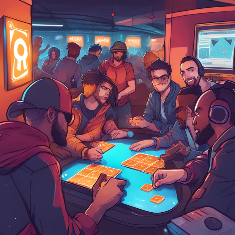 hand-drawn digital illustration of players claiming their Notcoin tokens, Artstation HQ, digital art, engaging process, vibrant colors, trending on Artstation