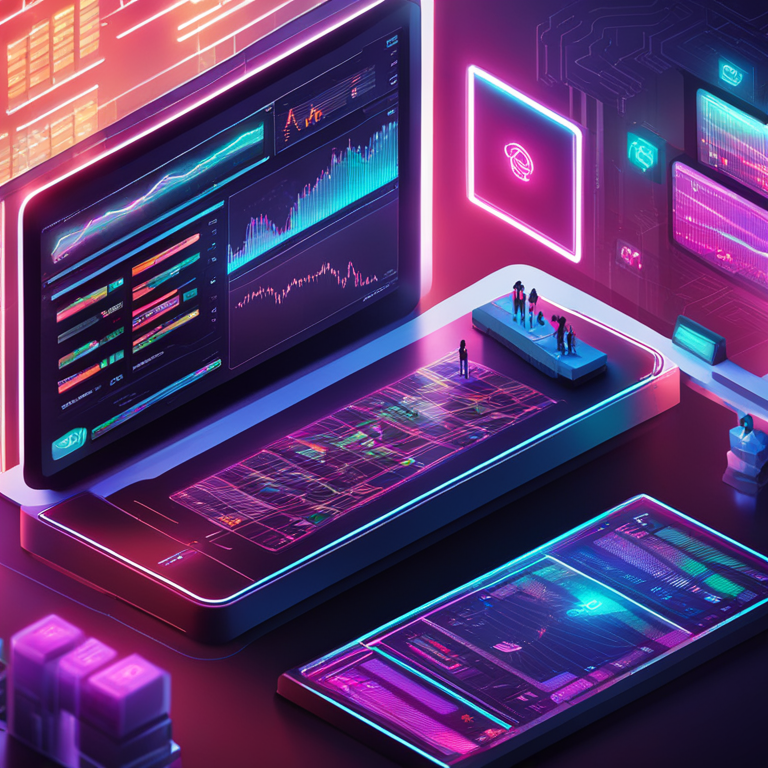 detailed illustration of a futuristic financial exchange platform, highlighted by vibrant digital transaction graphics and supported by advanced AI systems, Artstation HQ, digital art, cutting-edge blockchain technology