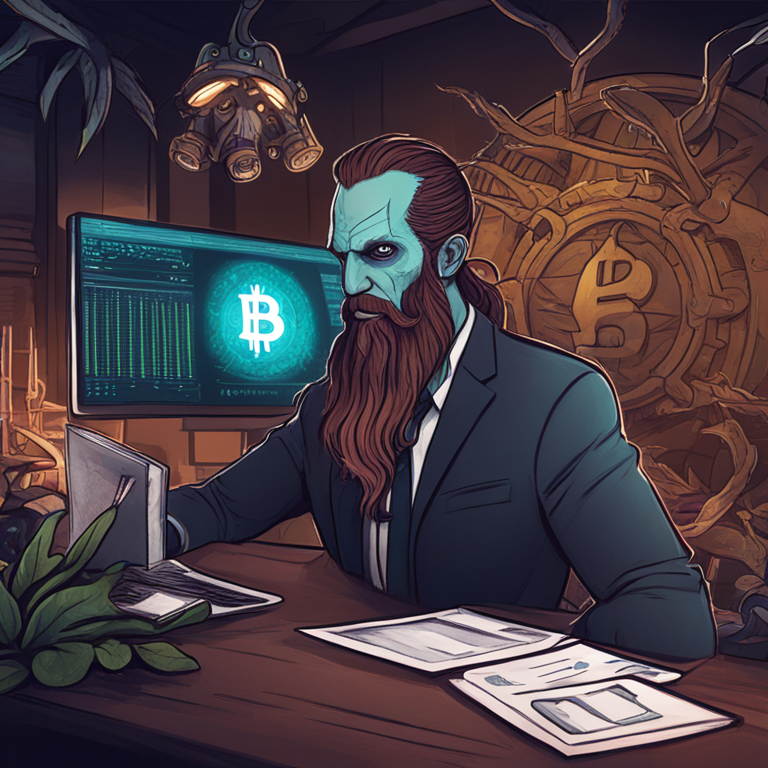 digital illustration of Kraken cryptocurrency exchange enabling $FLOKI trading, hand-drawn digital illustration, Artstation HQ, digital art