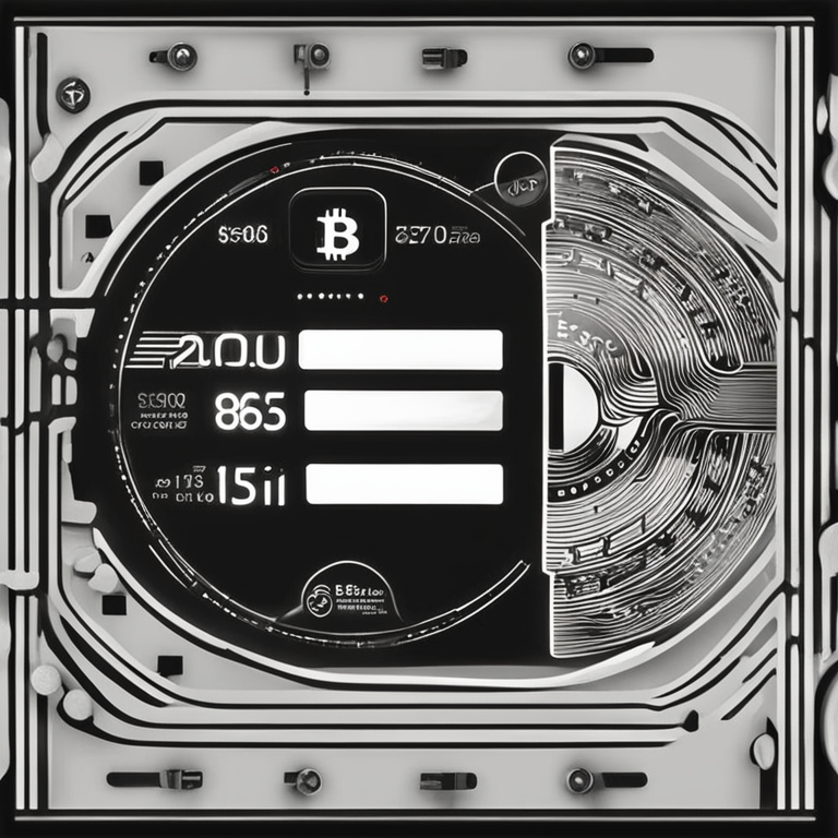 Detailed abstract illustration of fluctuating $FLOKI value against Bitcoin on a futuristic stock ticker, Artstation HQ, digital art, hand-drawn style