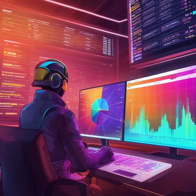 A futuristic digital illustration showing market sentiment trends and options trading for Ethereum, colorful charts, Artstation HQ, digital art