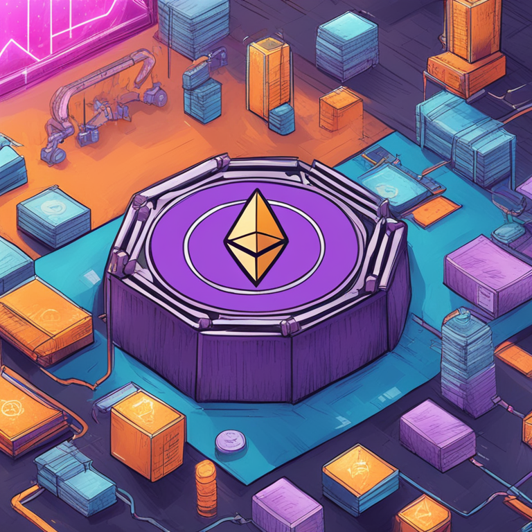 Concept of Ethereum ETF surrounded by approvals and rejections, hand-drawn digital illustration, Artstation HQ, colorful and detailed