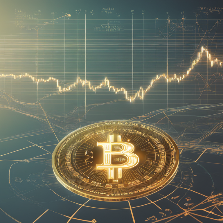 hand-drawn digital illustration, Artstation HQ, digital art, historical chart showing Bitcoin NVT Golden Cross fluctuations and key zones over time, intricate graph lines, clear distinction between top and bottom zones, modern style, trending colors, by Peter Mohrbacher and Donato Giancola