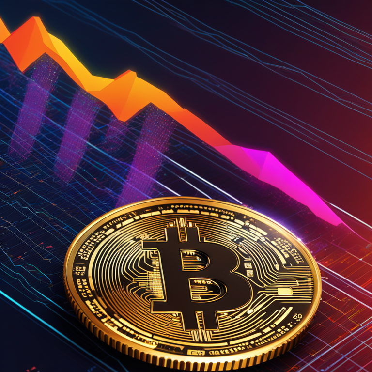 a detailed digital illustration graph of Bitcoin NVT Golden Cross historical analysis, vivid colors, professional chart, futuristic style, Artstation HQ