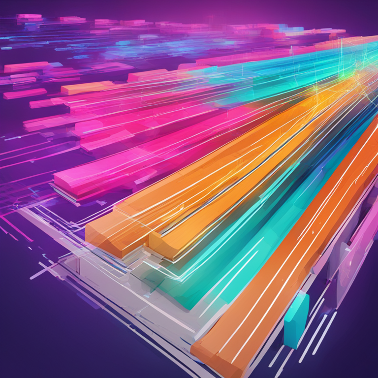 Abstract digital illustration of cryptocurrency resistance levels, hand-drawn, vibrant colors, Artstation HQ, modern financial charts, breaking through barriers, trending on Artstation, digital success