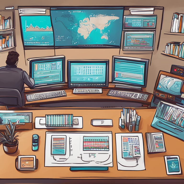 hand-drawn digital illustration of financial support levels and market trends, Artstation HQ, digital art