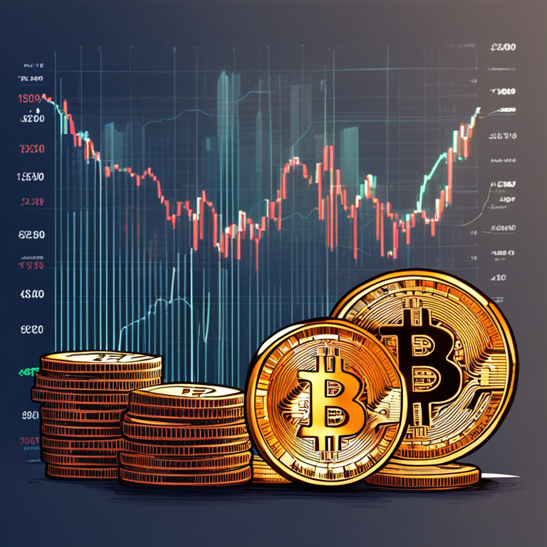 hand-drawn digital illustration, sophisticated bitcoin ETF concept, stock market analysis, Artstation HQ, digital art, trending on Artstation, high-detail, abstract financial graphics and charts