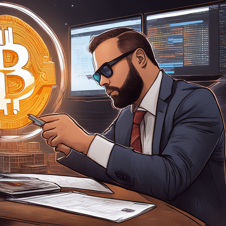 Andrew Tate planning a significant investment in Bitcoin, hand-drawn digital illustration, Artstation HQ, digital art