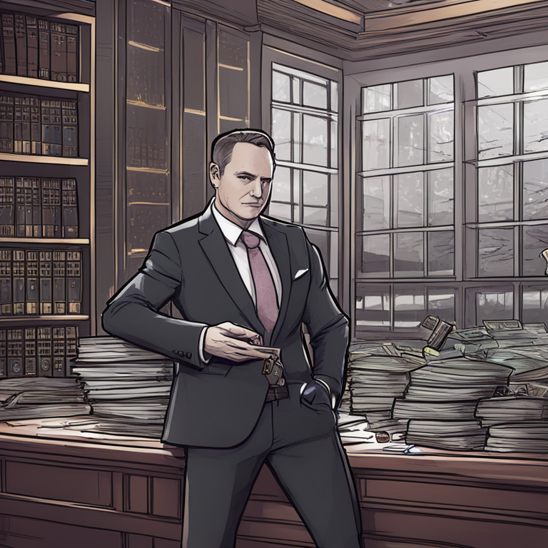 Andrew Tate's legal challenges and seized assets in Romania with Bitcoin, hand-drawn digital illustration, Artstation HQ, digital art