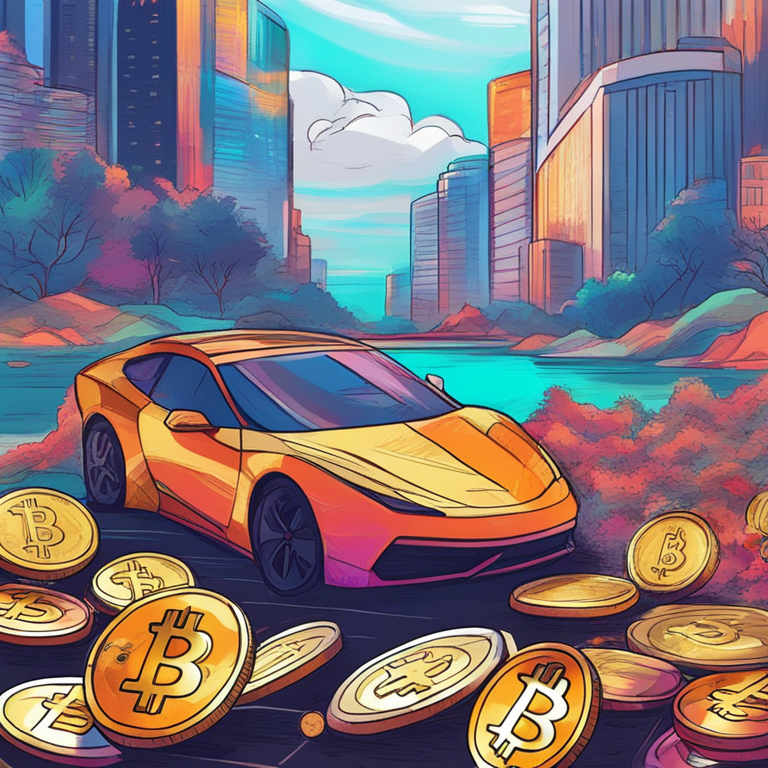 dynamic digital illustration of financial growth through cryptocurrency in Australia, high-quality, colorful, Artstation HQ, modern pension industry, hand-drawn digital illustration, trending artwork