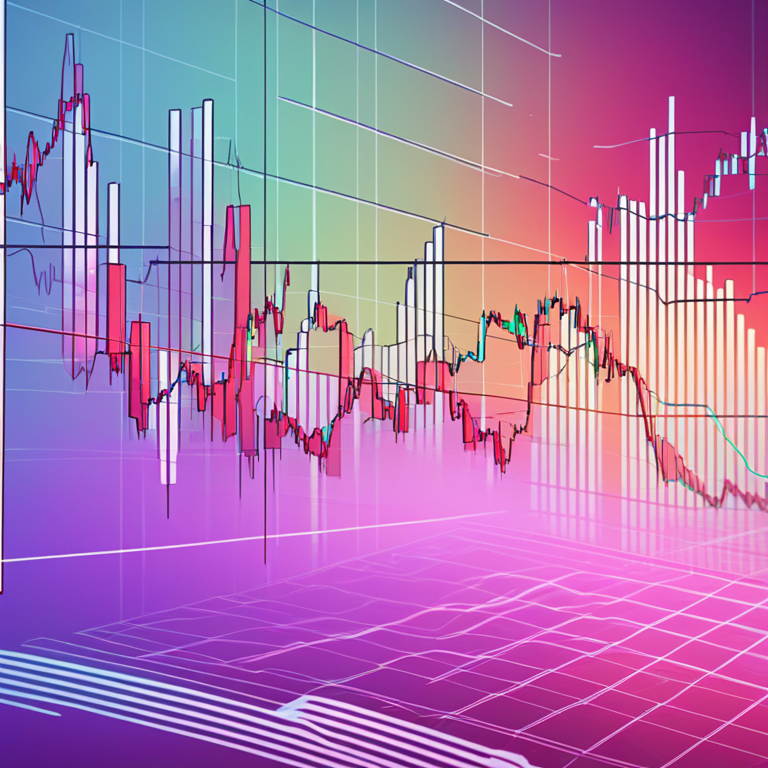 Digital illustration of technical analysis charts showing bullish trends in the crypto market, featuring sleek lines, vibrant colors, Artstation HQ, modern design, hand-drawn digital illustration