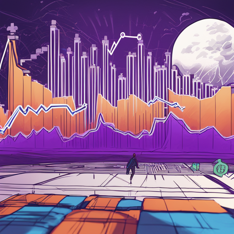 hand-drawn digital illustration showing inflation data impacting cryptocurrency market, Artstation HQ, digital art, monetary policy, high resolution, visually captivating, trending on Artstation