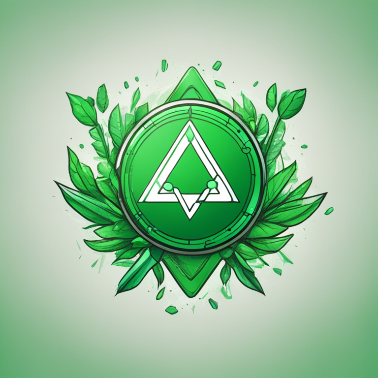 hand-drawn digital illustration, Artstation HQ, digital art of Solana cryptocurrency logo surrounded by bullish green arrows, digital assets, financial growth concept, detailed, trending on Artstation, blockchain technology, currency symbols, futuristic style