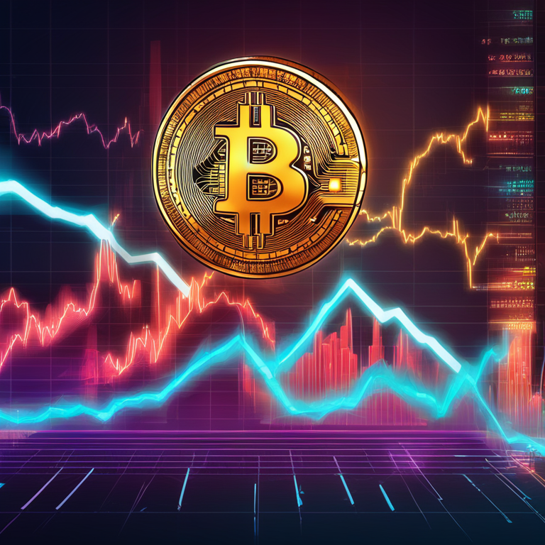 hand-drawn digital illustration, Artstation HQ, digital art, explosive growth in Bitcoin ETF trading, high-detail financial chart with upward trends, dynamic and energetic financial market visuals, trending on Artstation, modern digital art