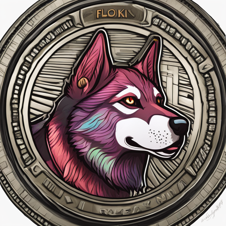 Floki Inu coin rally with meme coin hype, hand-drawn digital illustration, colorful, Artstation HQ, digital art