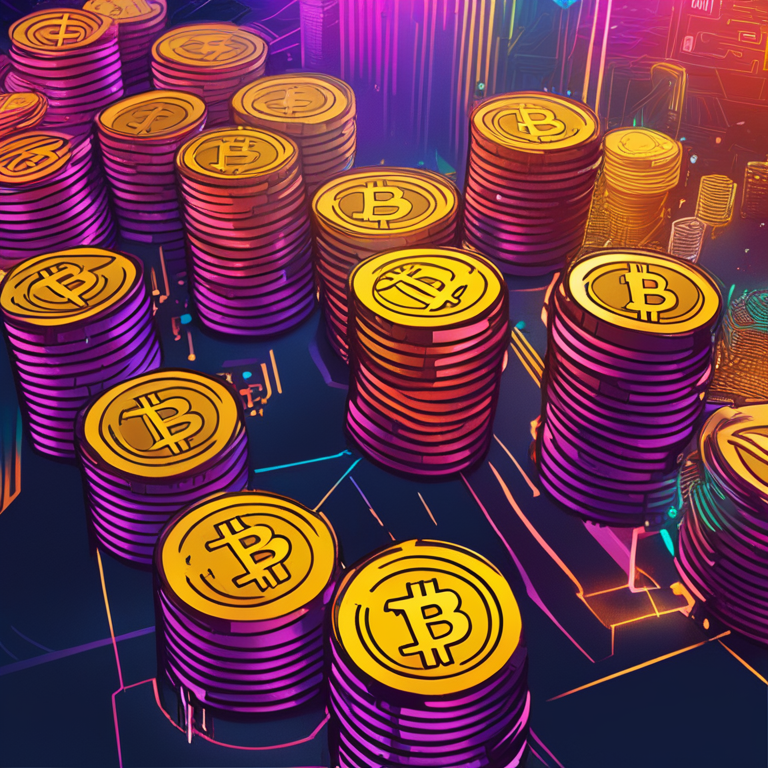 Detailed digital illustration of cryptocurrency market showing upward trend, Artstation HQ, vibrant colors, representing Fantom's surge, digital art style