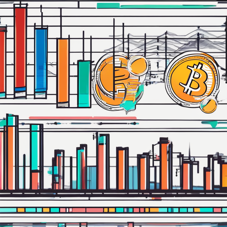 Hand-drawn digital illustration of cryptocurrency charts indicating a bullish trend, vibrant colors, Solana network theme, trending on Artstation, high-tech and futuristic style