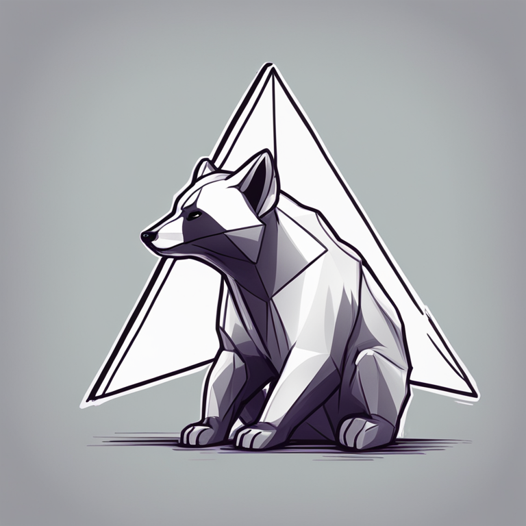 Hand-drawn digital illustration of Ethereum with a bearish market signal, Artstation HQ, digital art