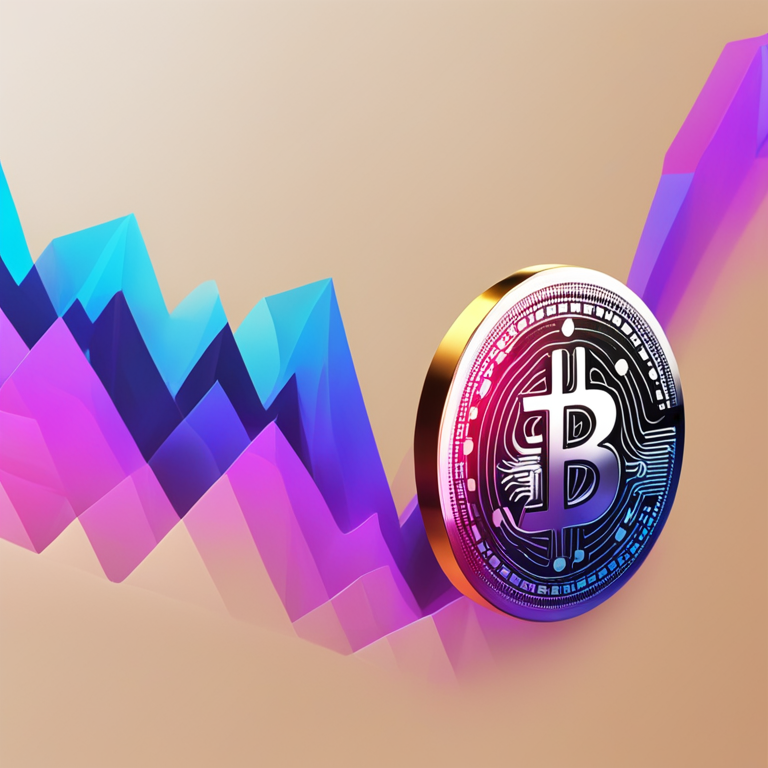 Vivid digital illustration of a predictive graph showing Cardano's potential growth in prices. Artstation HQ, cutting-edge financial visualization, digital art