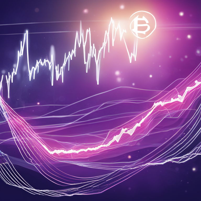 Hand-drawn digital illustration of Ethereum moving averages and price fluctuations, trendy magazine style, Artstation HQ, digital art