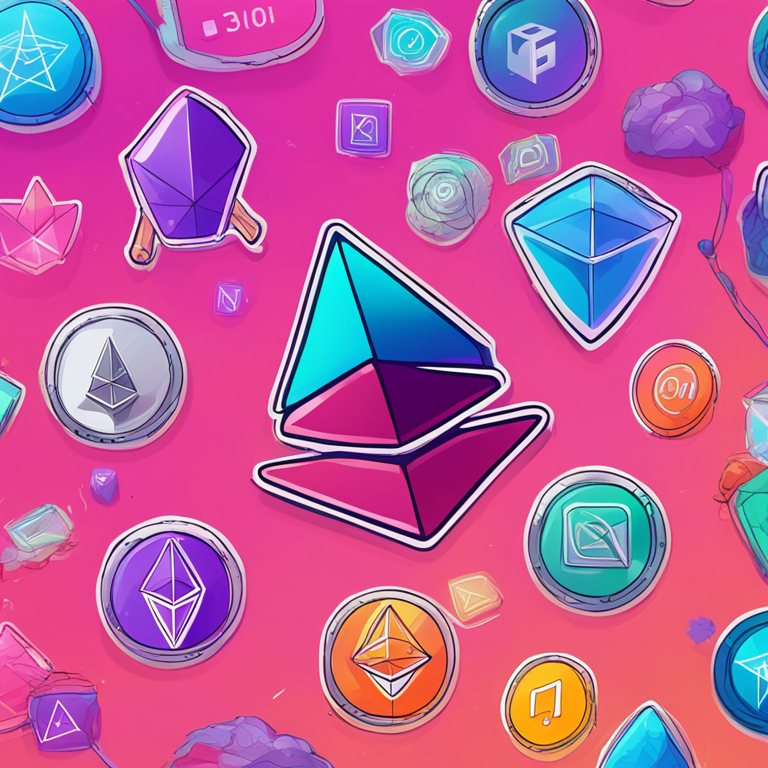 Illustration of social media icons with Ethereum symbol, hand-drawn digital illustration, bright and engaging colors, Artstation HQ, digital art