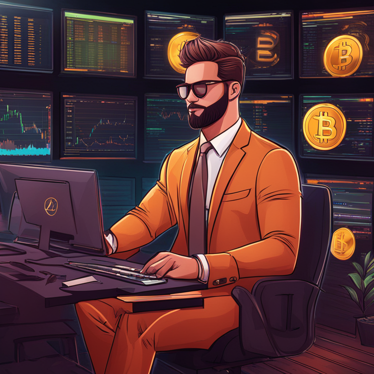 confidence among cryptocurrency traders illustrated with digital art style on Artstation HQ